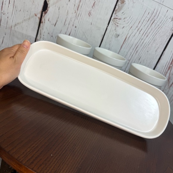 RAE DUN 4 piece set ceramics planters 3 planters and a tray perfect for herbs - Picture 7 of 16